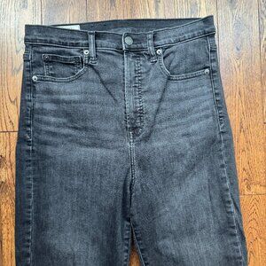 GAP Women’s Sky High Rise True Skinny Jeans Black Size 30 Tall 10T Stretch